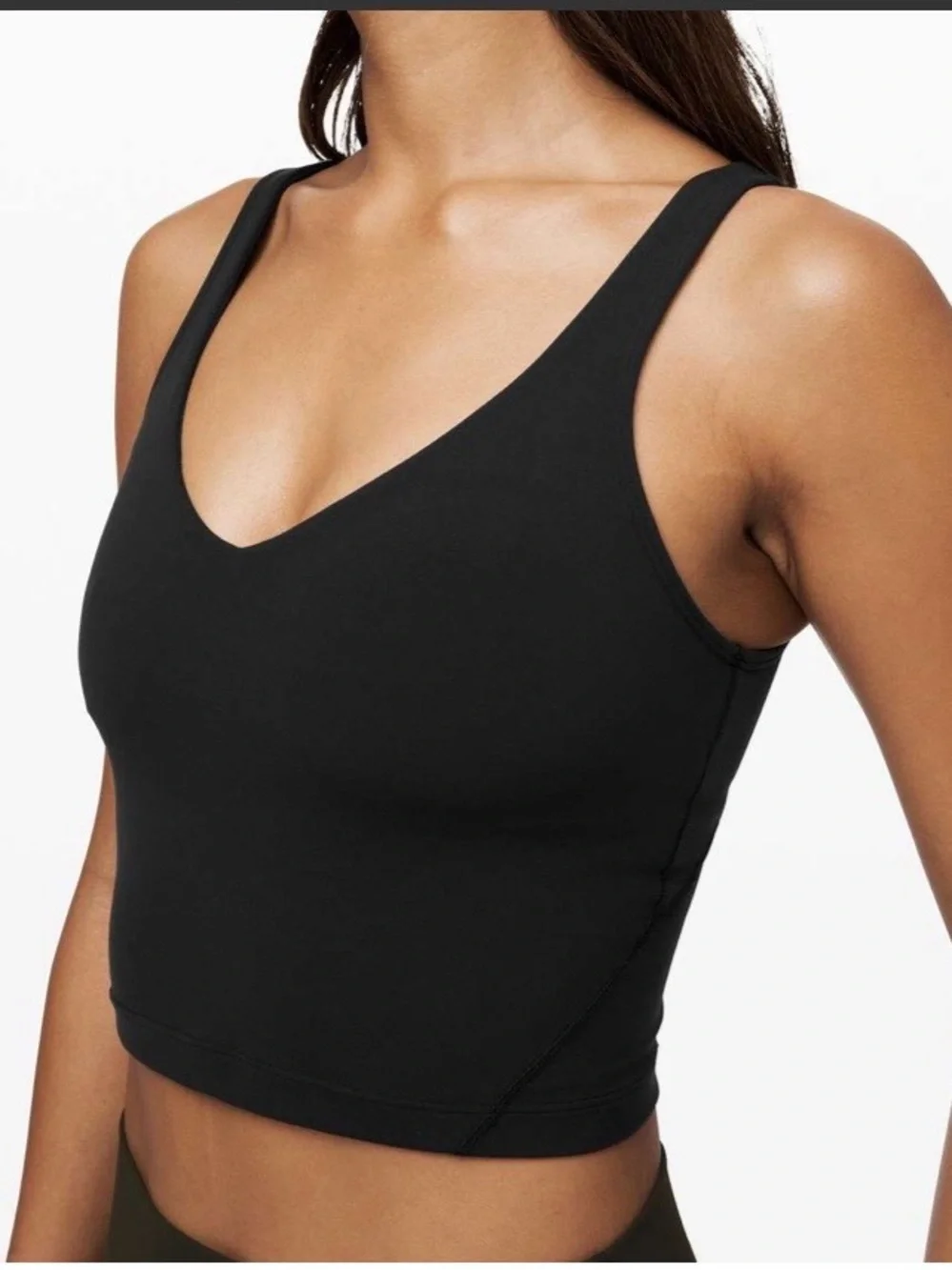 lululemon athletica Black Align Tank Longline Sports Bra. Size 2